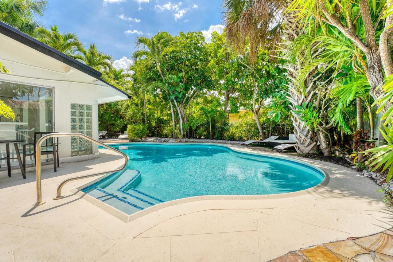 Villa Luxury Tropical Oasis! Huge Saltwater Pool! 1 Mile To Beach! Fort Lauderdale Exterior foto